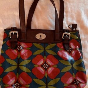 Fossil Vibrant Floral Tote Bag